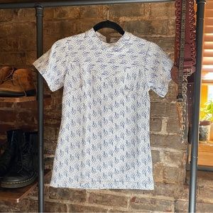 HANDMADE UPCYCLED Vintage Western Short Sleeve Top - Size S